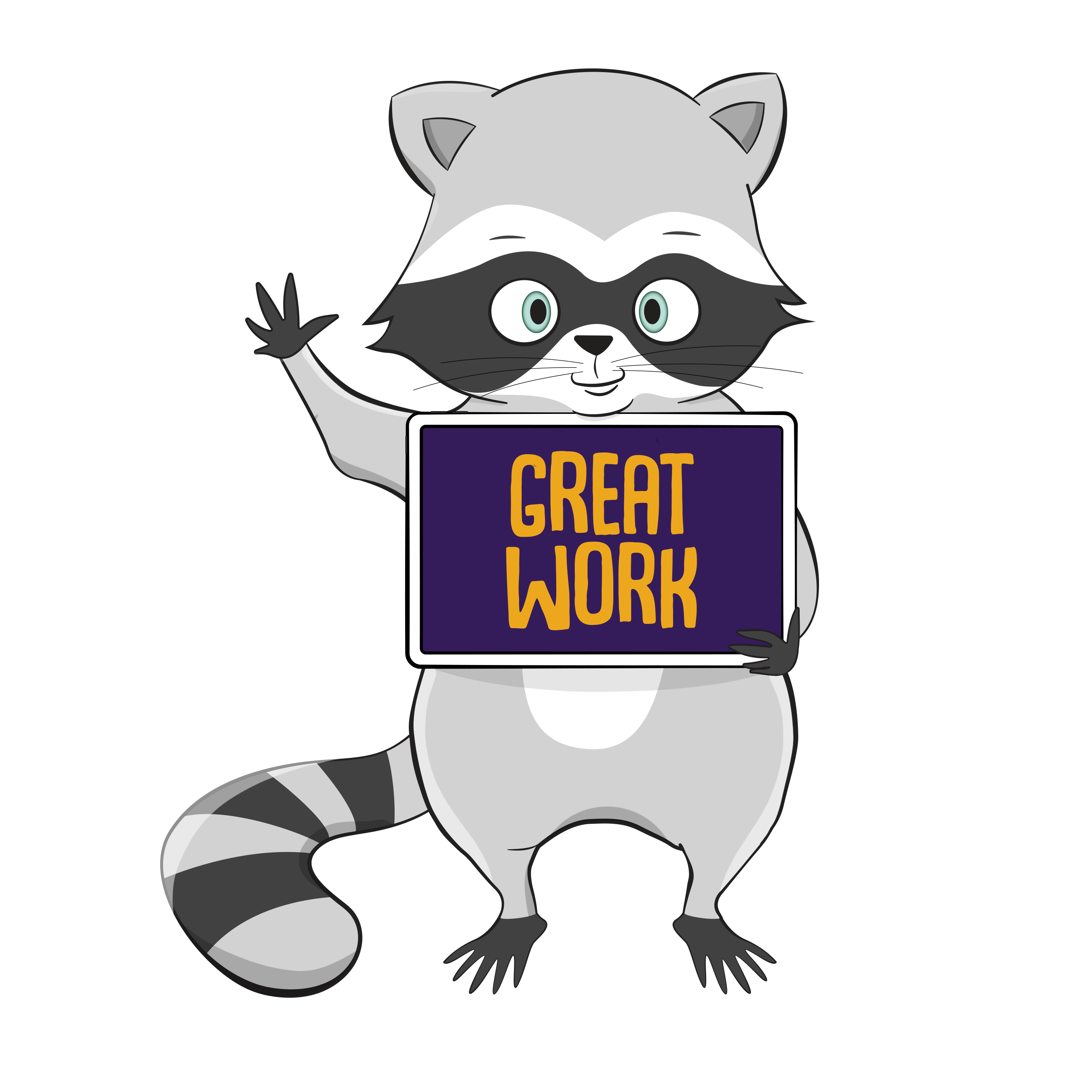Raccoon mascot